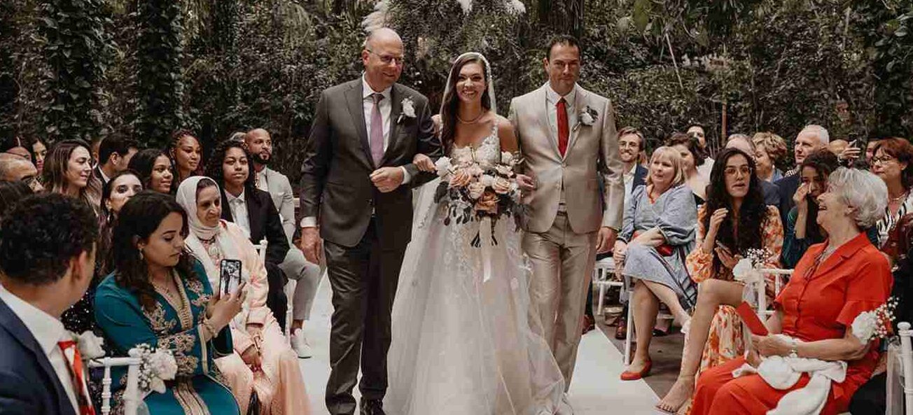 Botanische tuin bruiloft