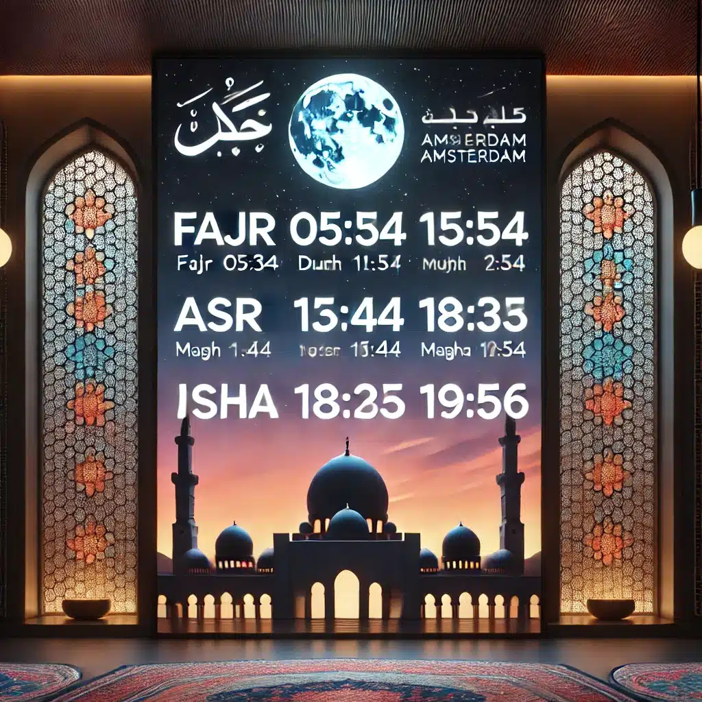 Gebedstijden in 2026